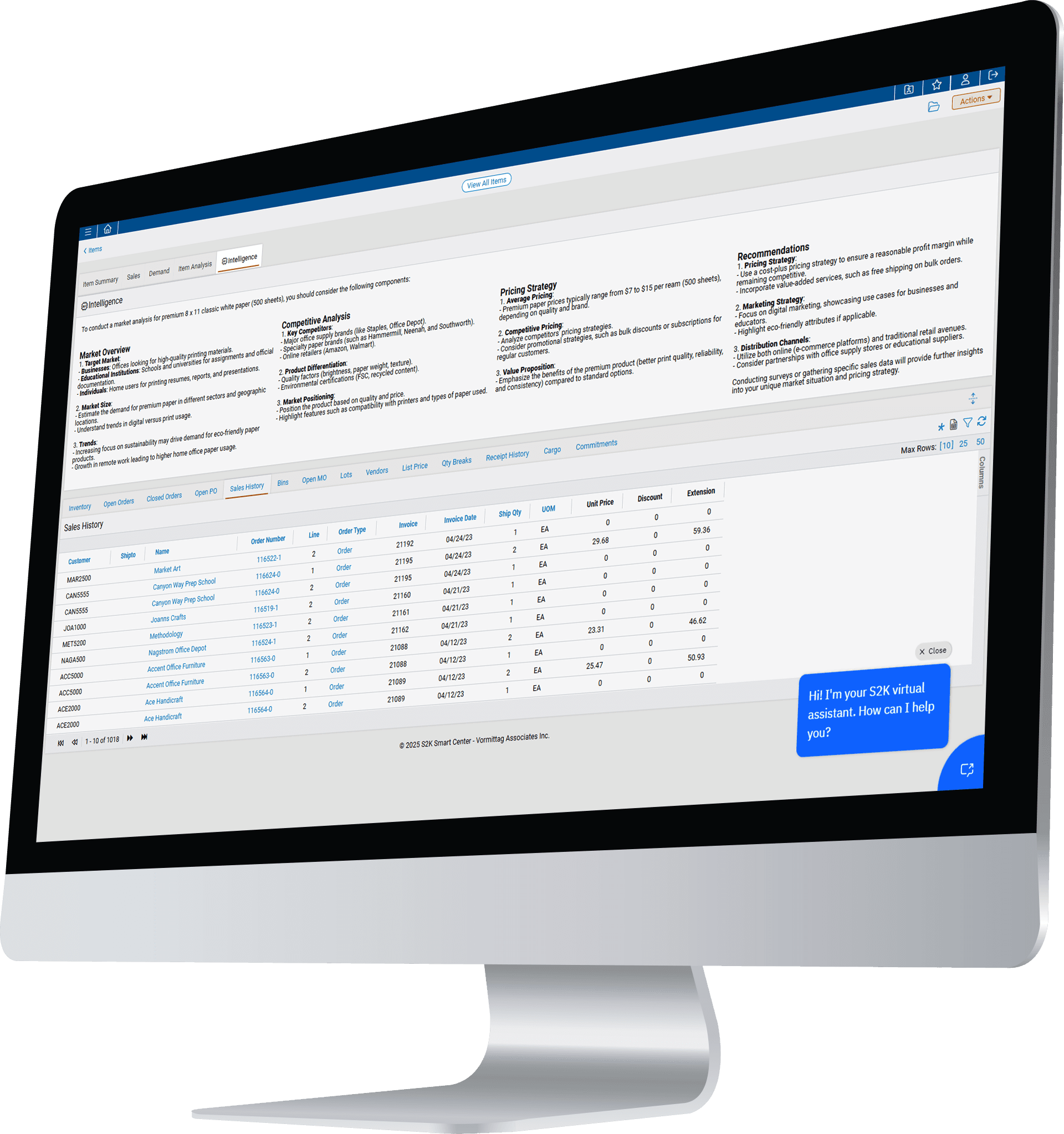 Virtual AI Assistant two speech ballloons with AI inside.