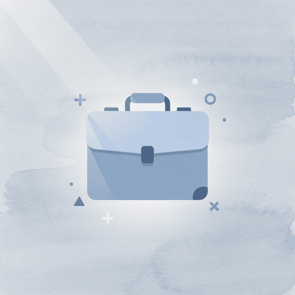 Briefcase icon representing swag management as an operational backbone