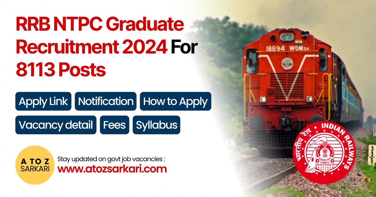 RRB NTPC Recruitment 2024 for 1158 Posts