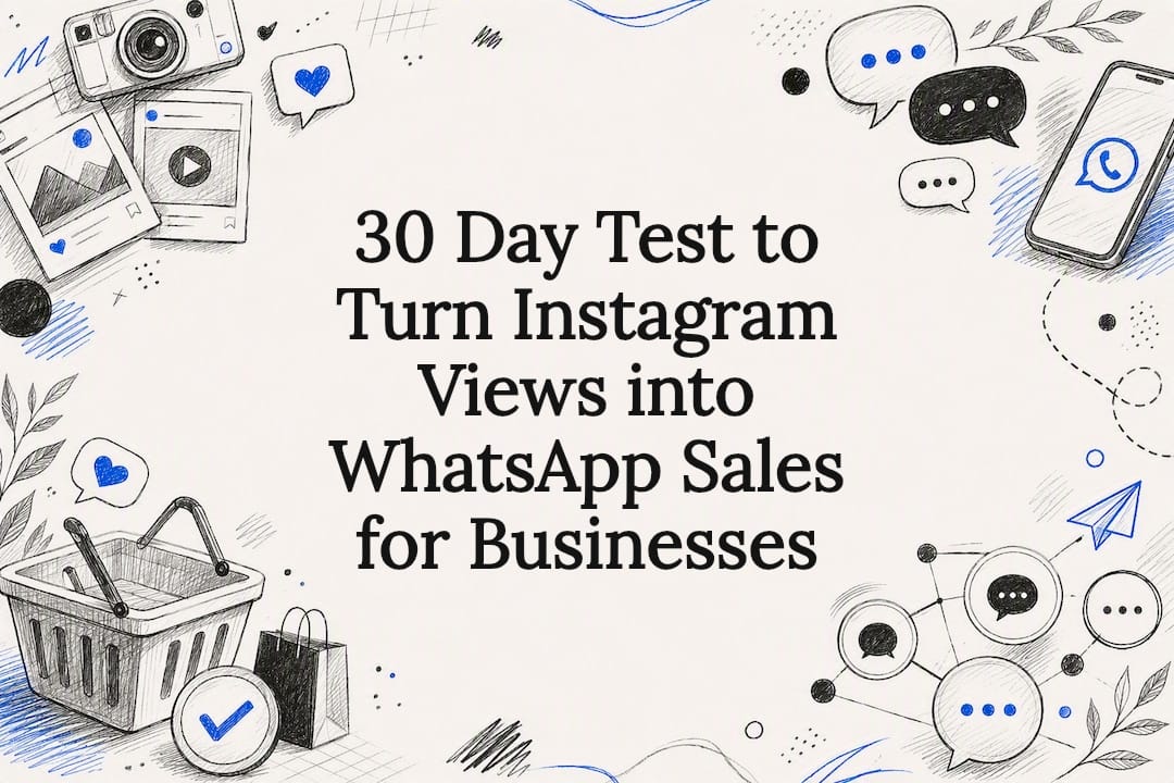 Decorative Instagram to WhatsApp sales title card