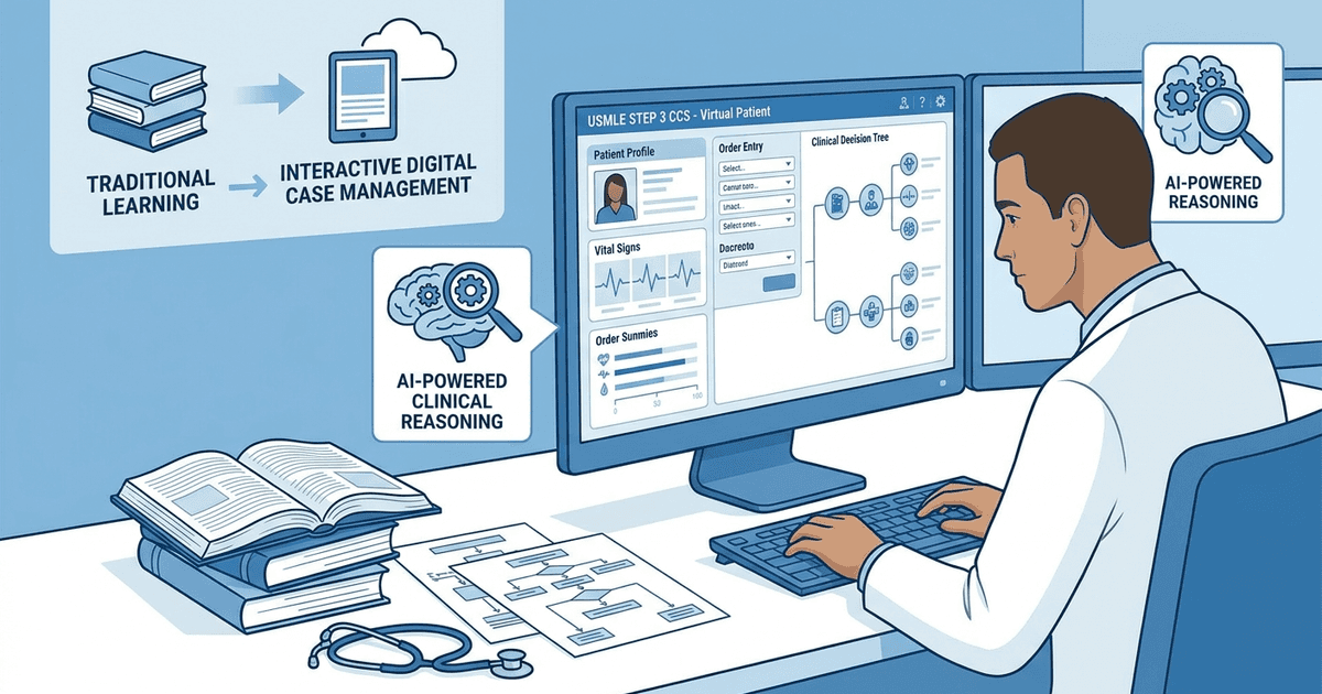 Cover: CCS Cases Step 3: Build Exam-Day Reasoning with Oncourse AI Clinical Rounds
