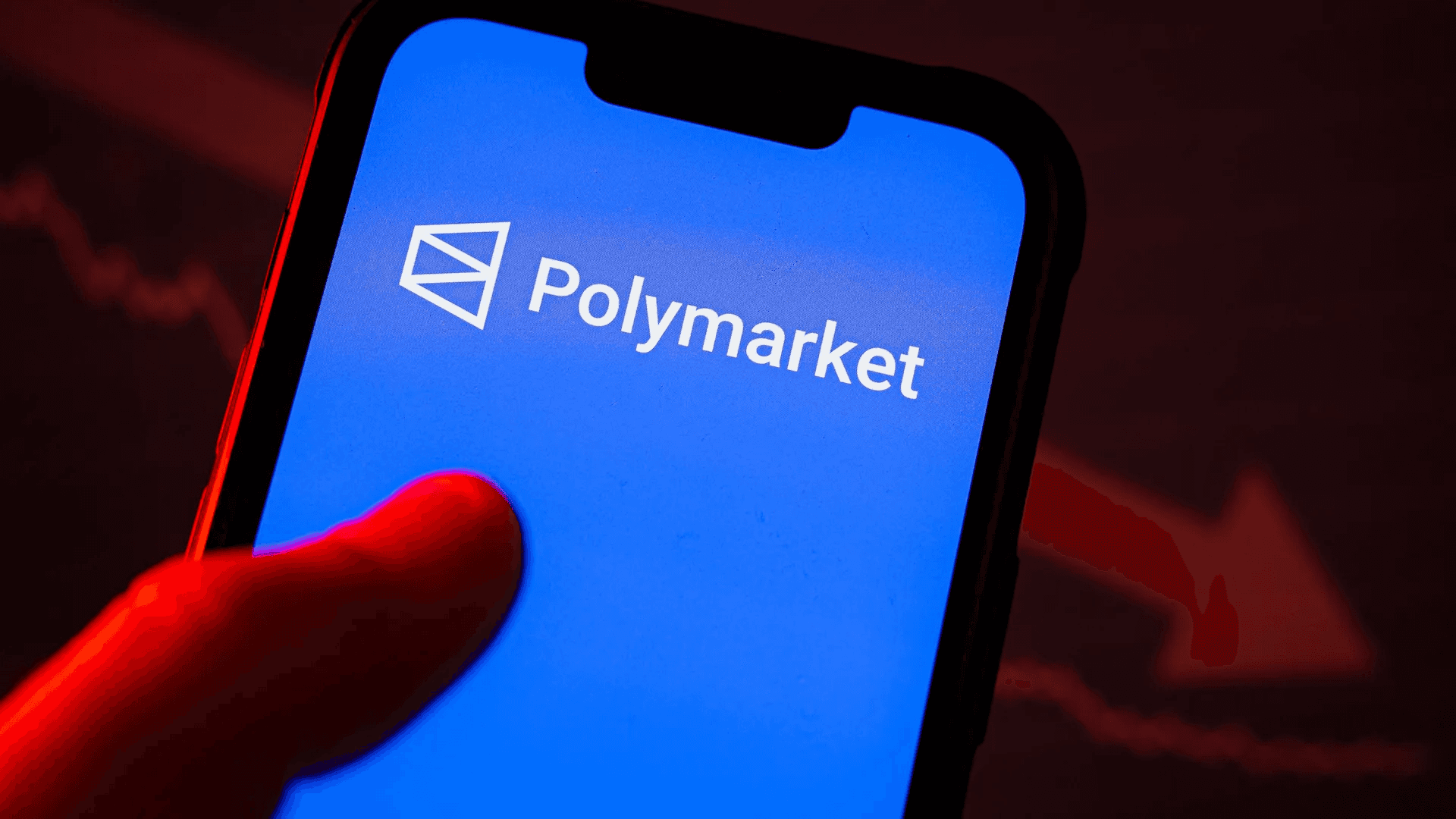 Polymarket app logo on phone - How To Withdraw From Polymarket