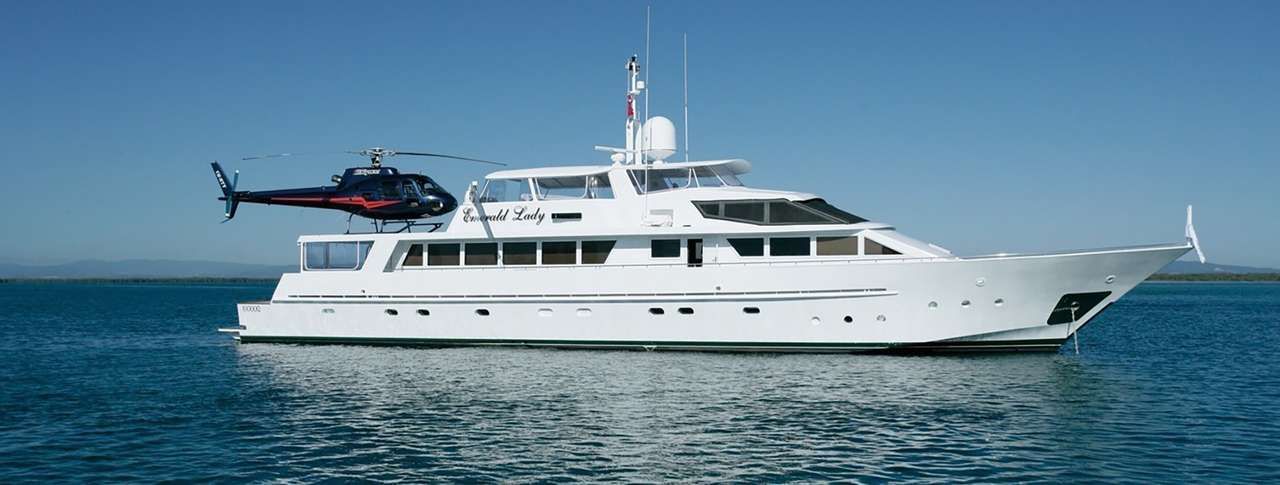 Luxury boats on the water