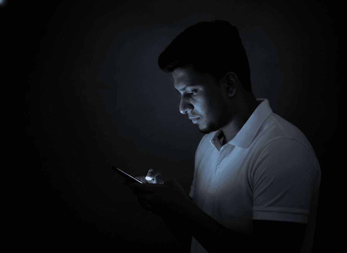 Michael Carter in a dark background