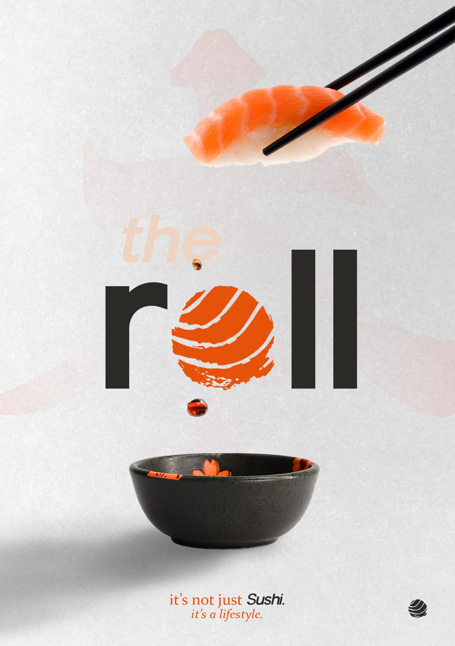 Sushi Rolls Poster Design. Japanese Food Promotion Flyer.