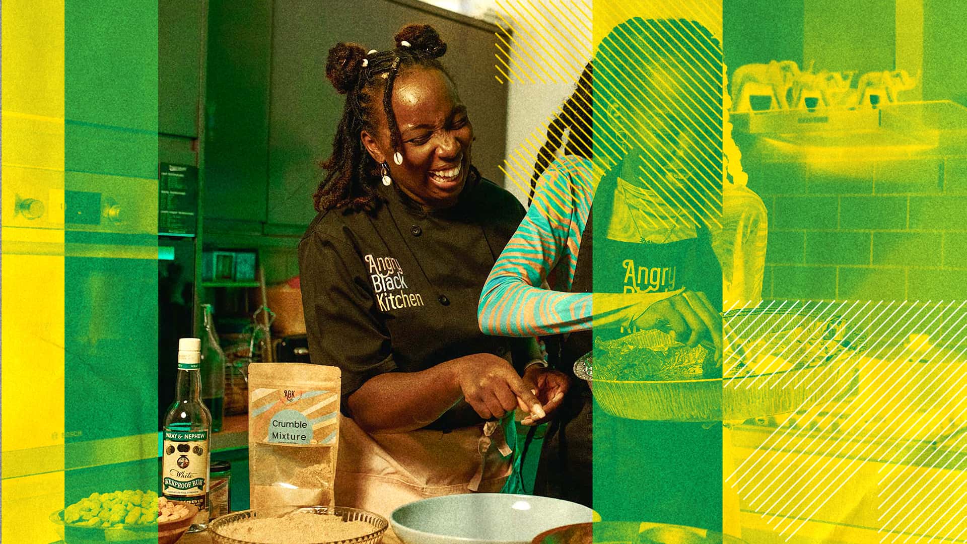 Pastel ice cream packaging design with retro typography on pink background