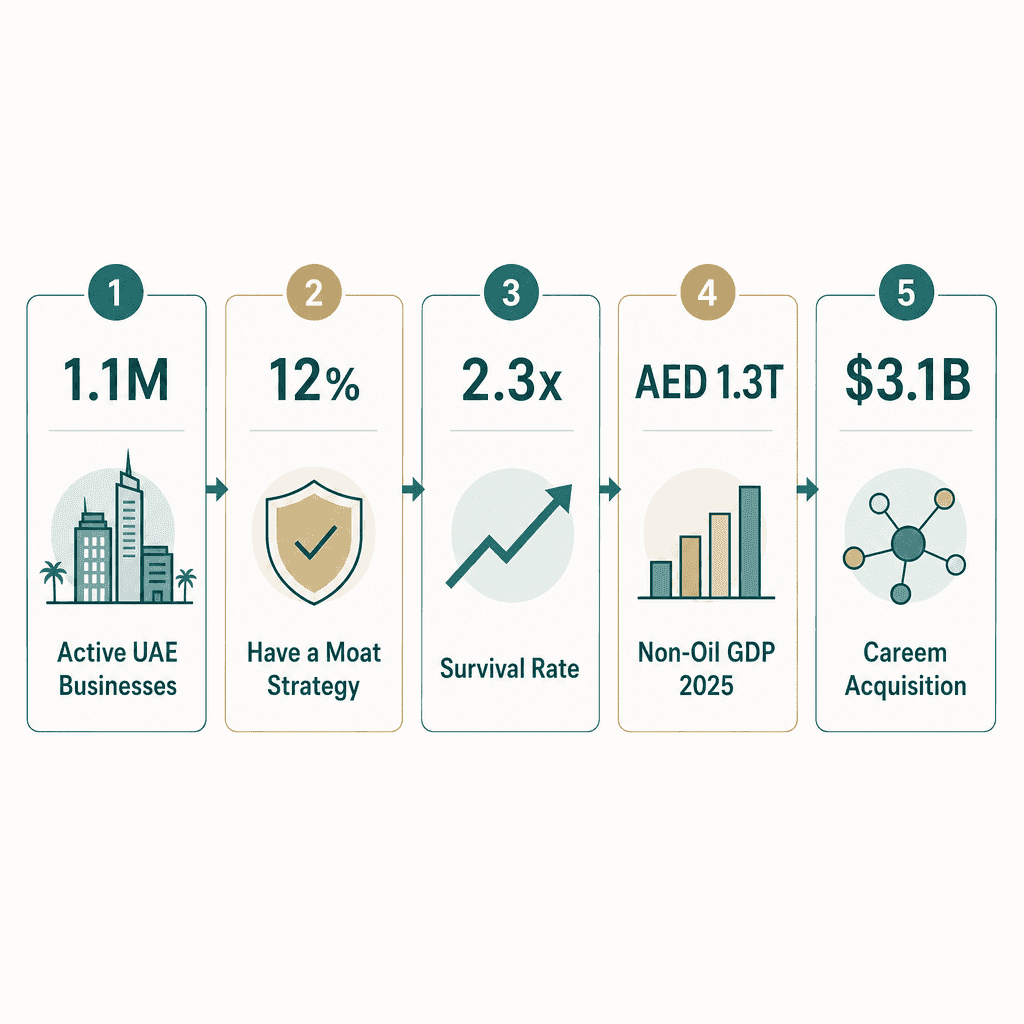 Infographic: The Economic Moat - How to Build Competitive Advantage in Dubai