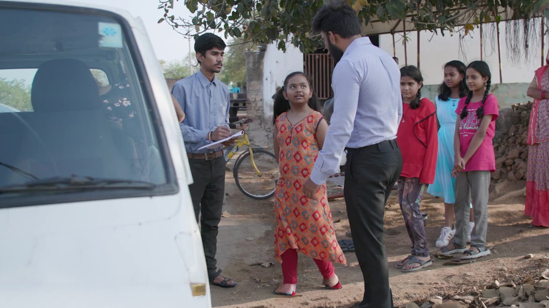 Visual from the 1090 Women and Child Helpline awareness film addressing women and child safety issues such as cybercrime and trafficking.