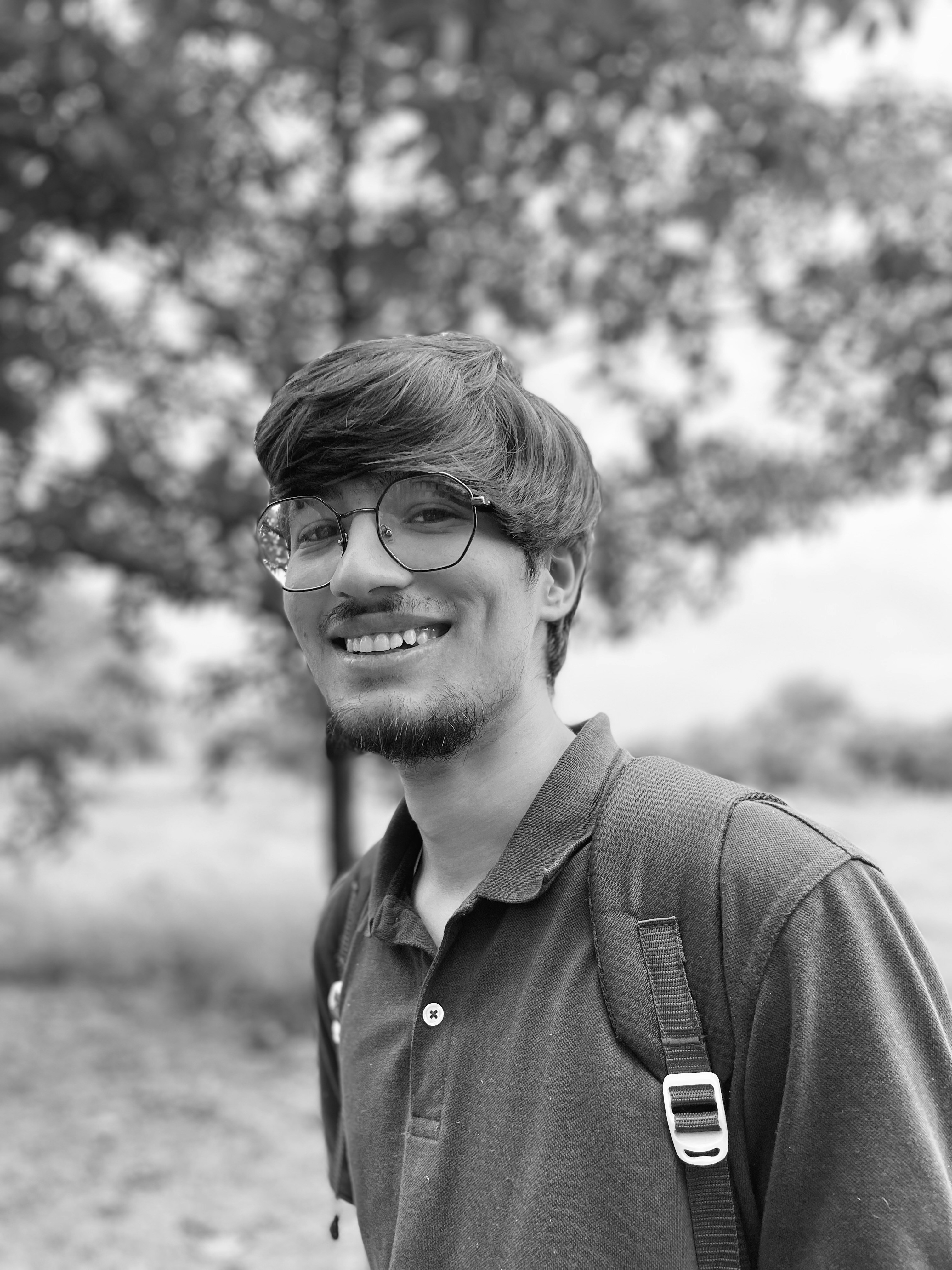 a man wearing glasses