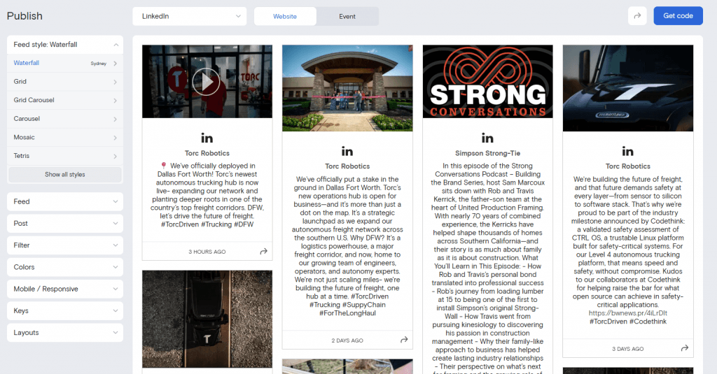 stylize LinkedIn feed