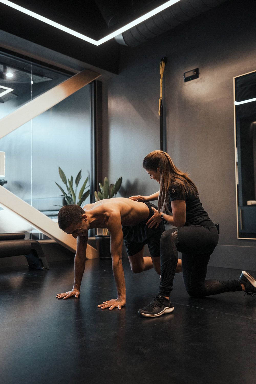 young fit girl showing up her wellness body