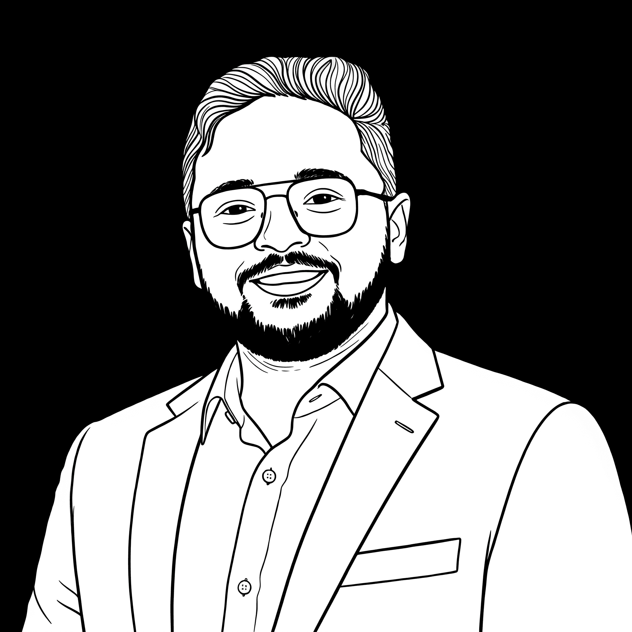 Portrait of portfolio creator – back view