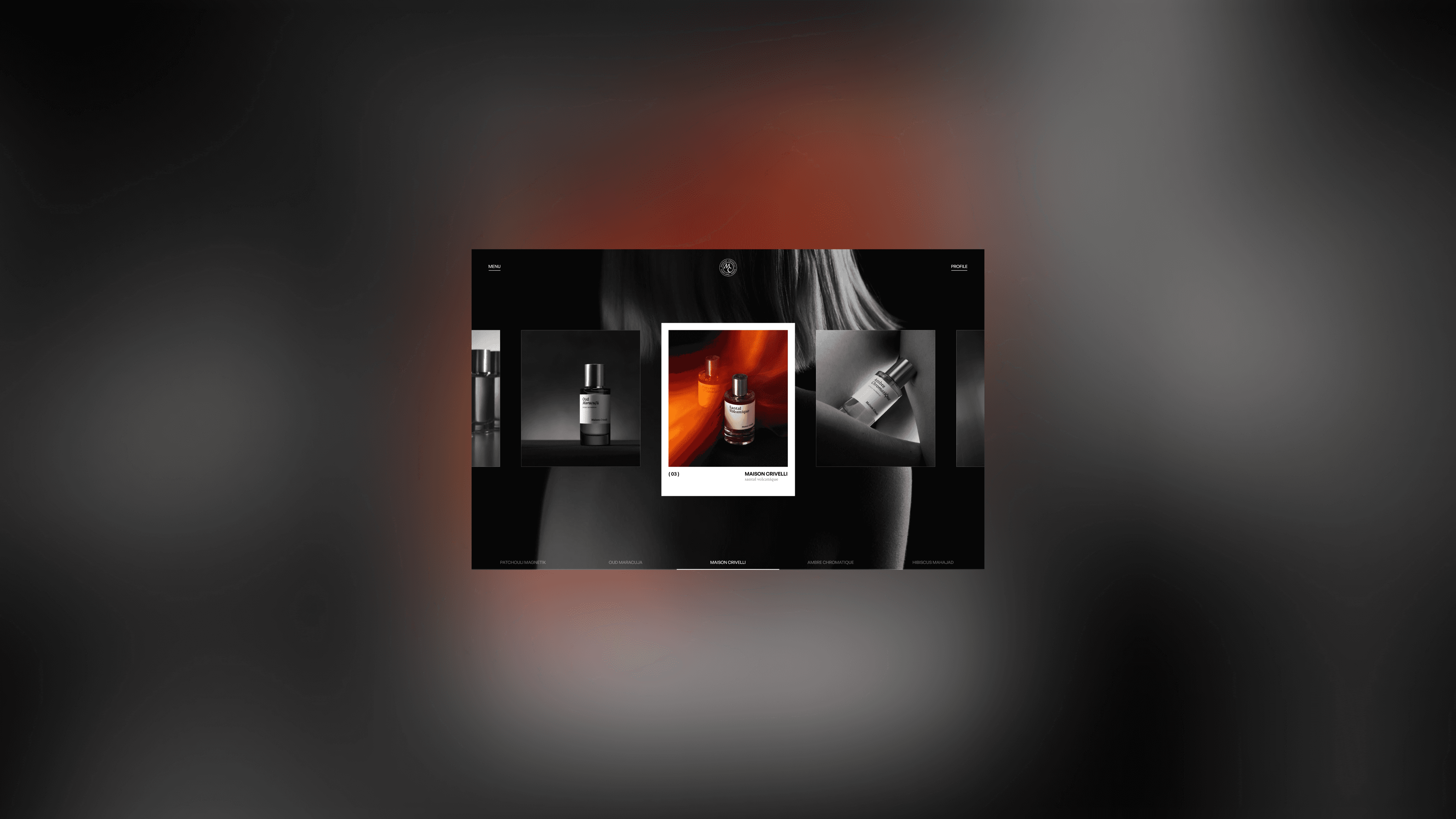 Misty mountains overlook dark lake and distant sea