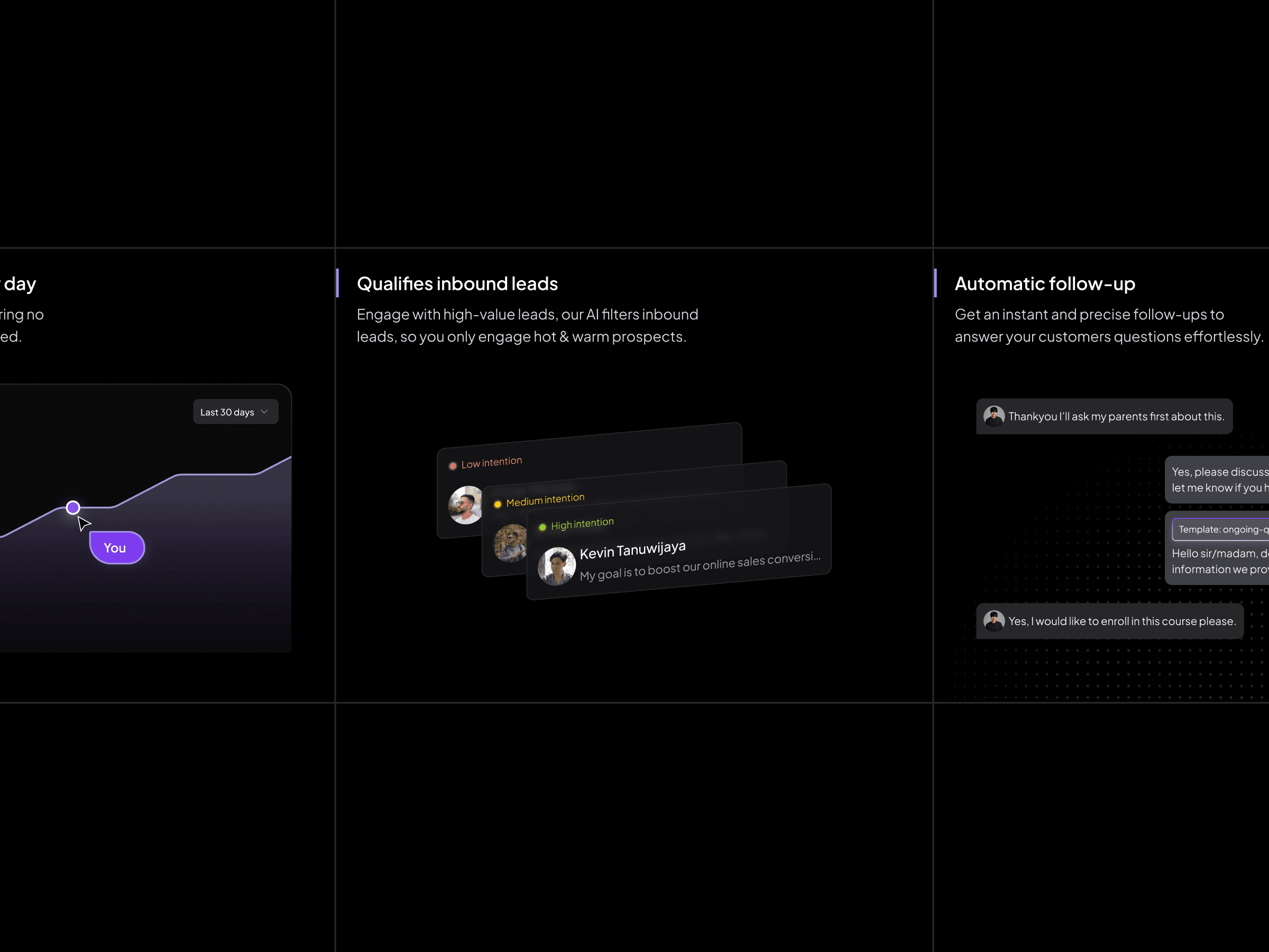 3 bento boxes illustration of Covena's features