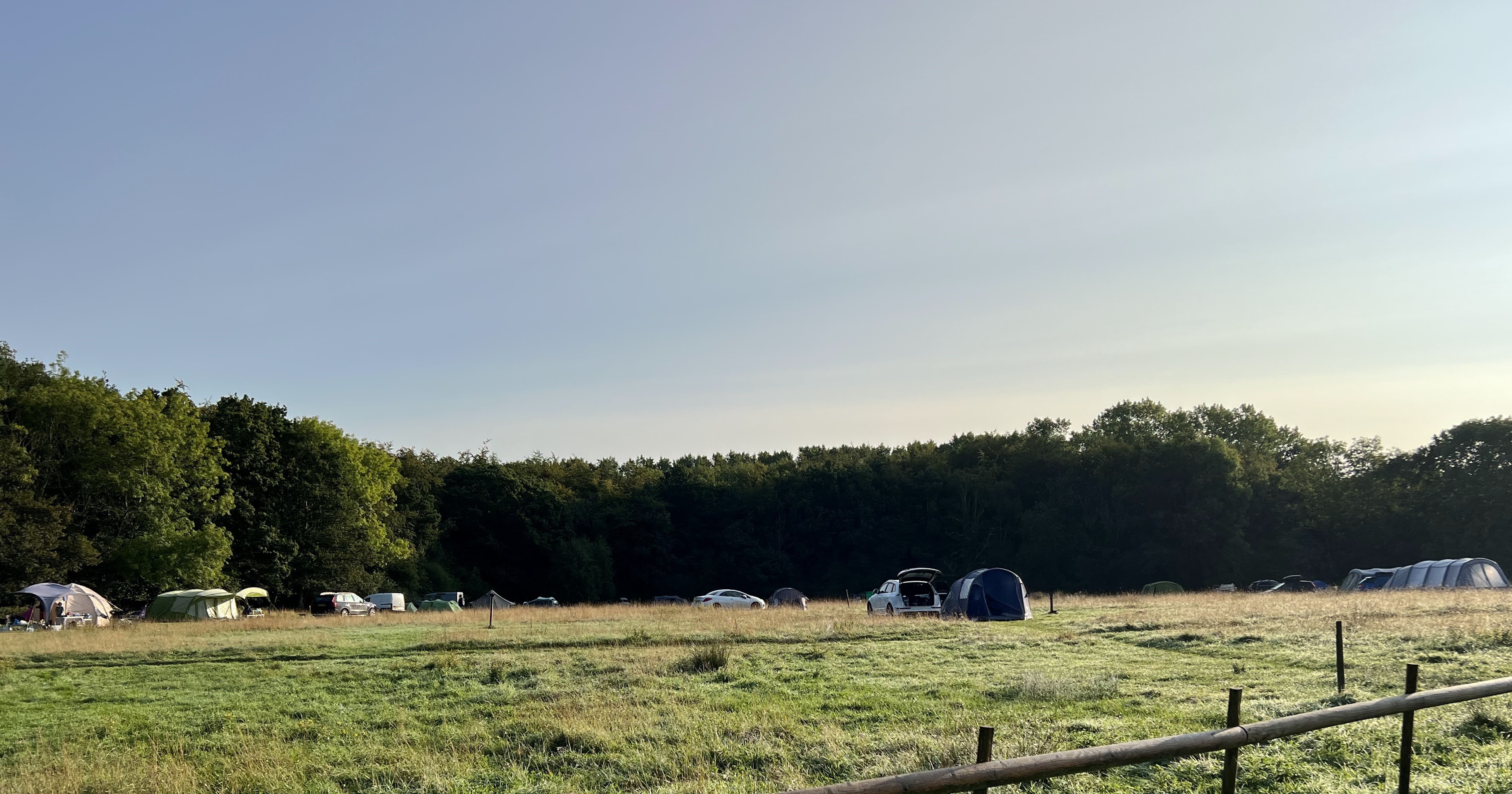 Family Camping at Deer Park Campsite, Sussex