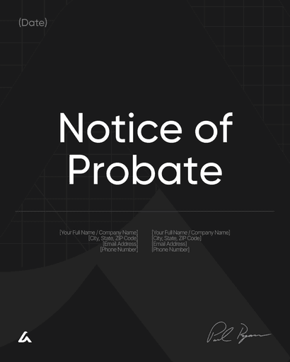 Notice of Probate