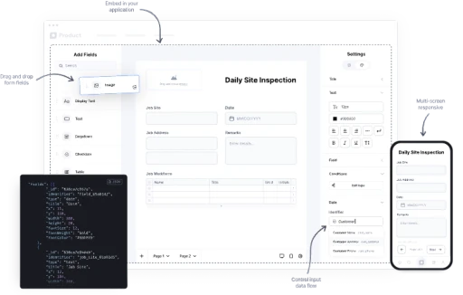 embeddable form builder