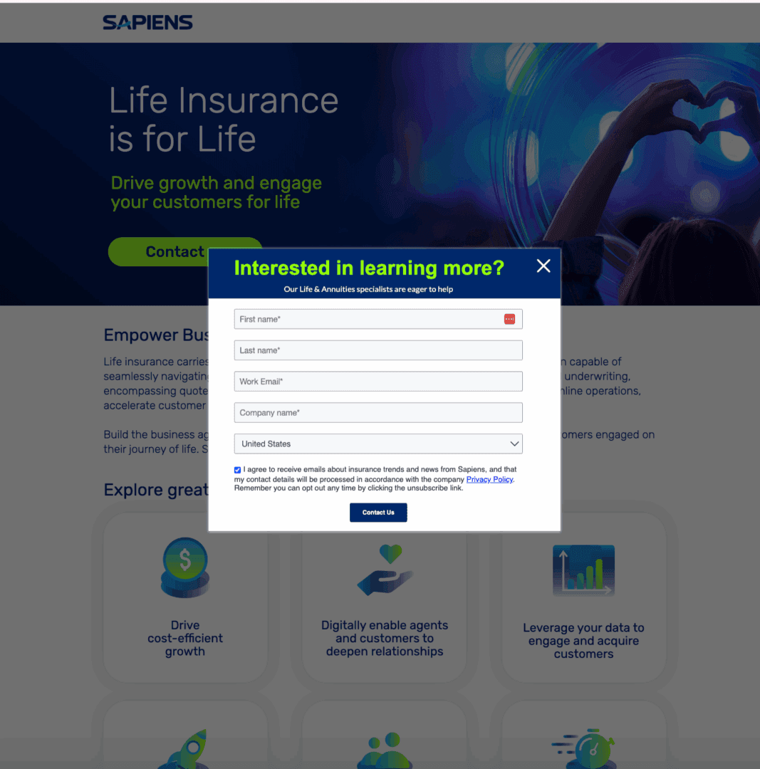 Marketing Spotlight: Sapiens lead generation
