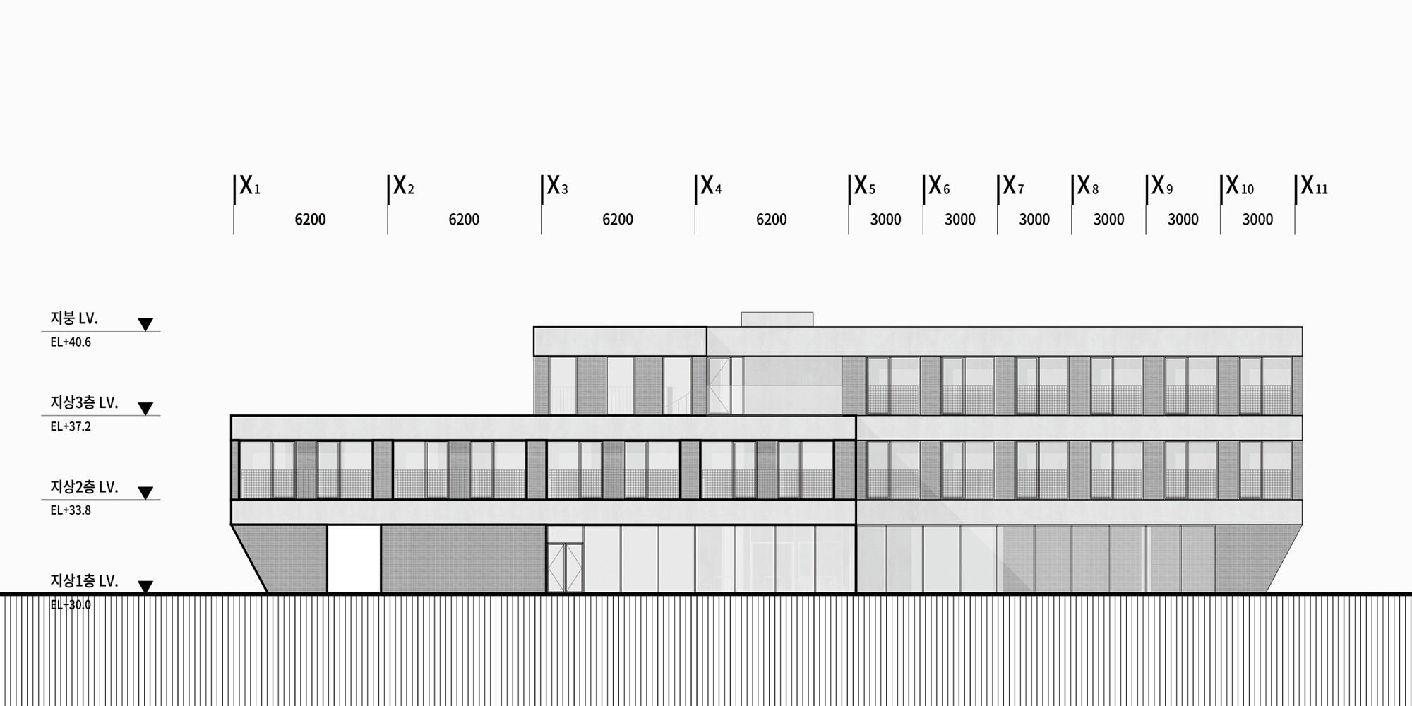 군북농공단지 청년문화센터 | 정면도