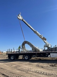 Automotive parts and scrap metal in an industrial yard