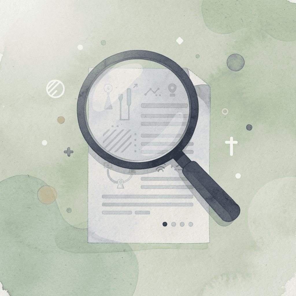 Magnifying glass examining a spreadsheet to extract URLs from hyperlinks