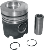 Piston with pin and circlips, reference 0993300