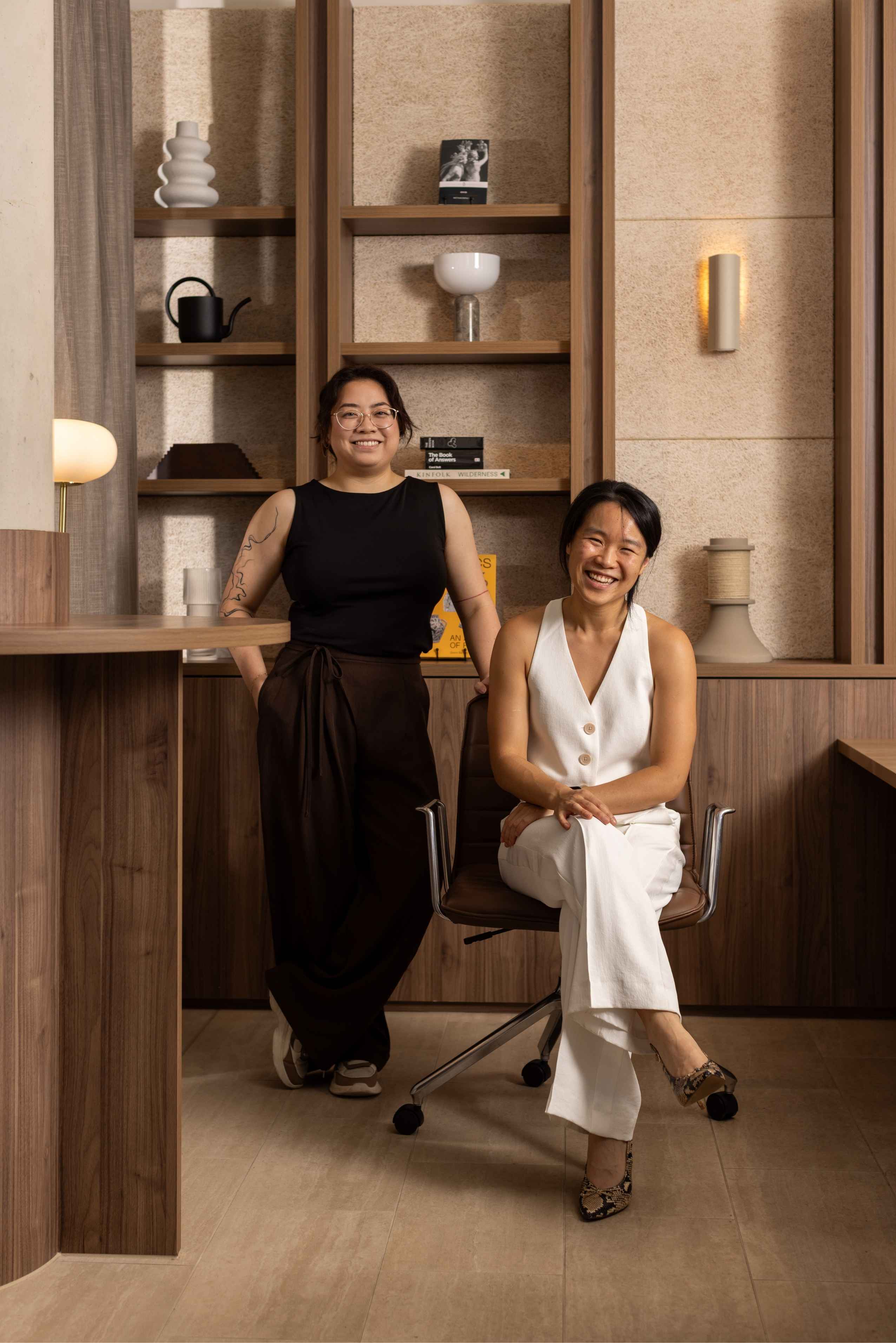 people ooking at documents in the office