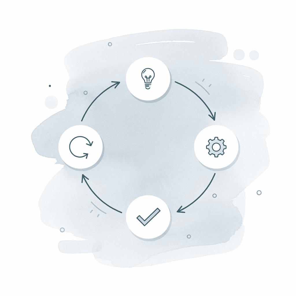Cycle showing daily reinforcement for learning retention