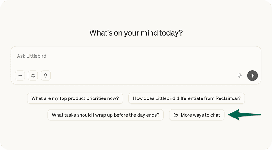 Littlebird Chat Library button