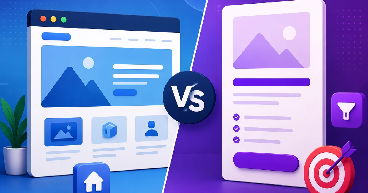 Landing Page vs Homepage: Diferenças, Exemplos e Quando Usar Cada Uma