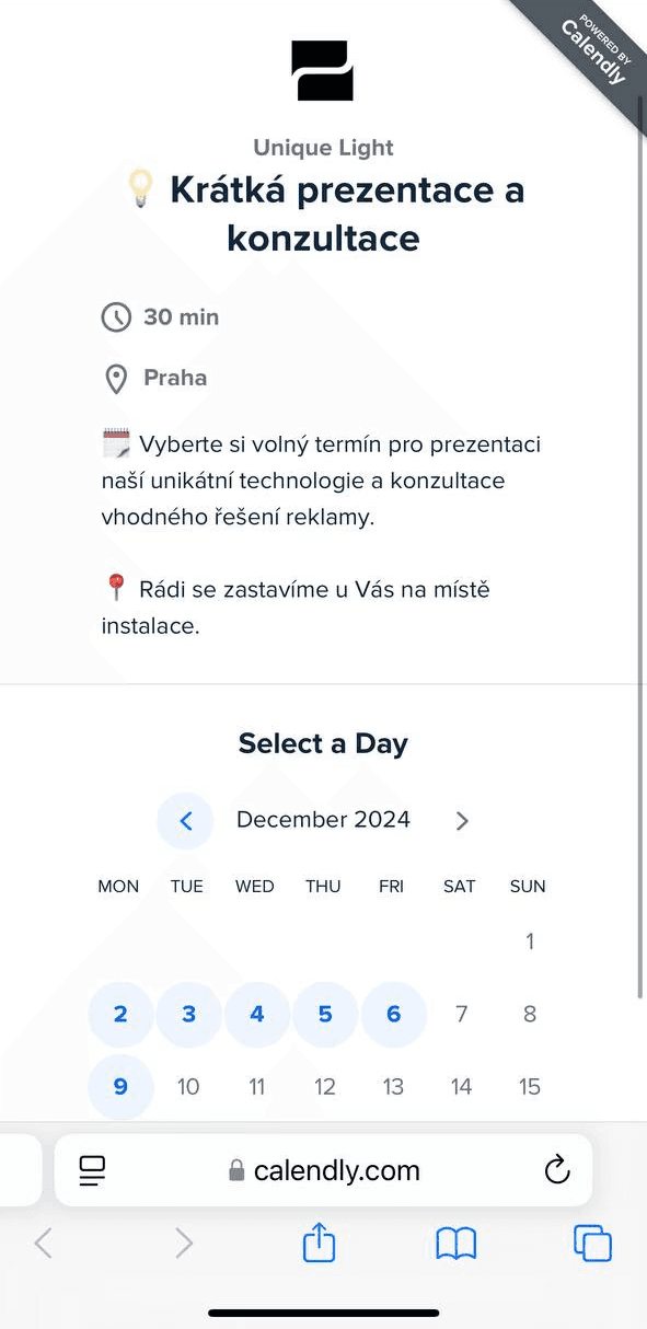Prezentace světelné reklamy
