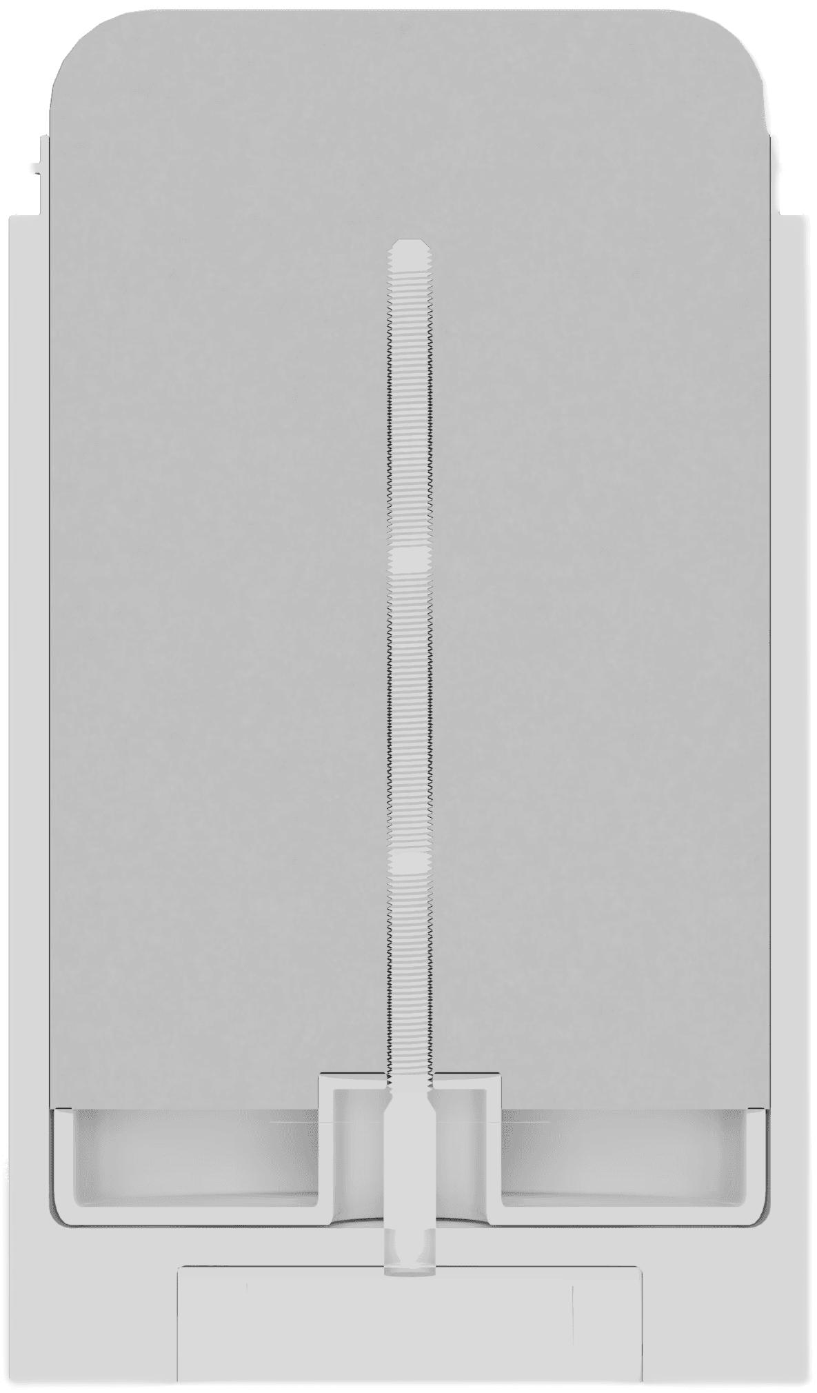 Cutaway of the solid serum deodorant stick