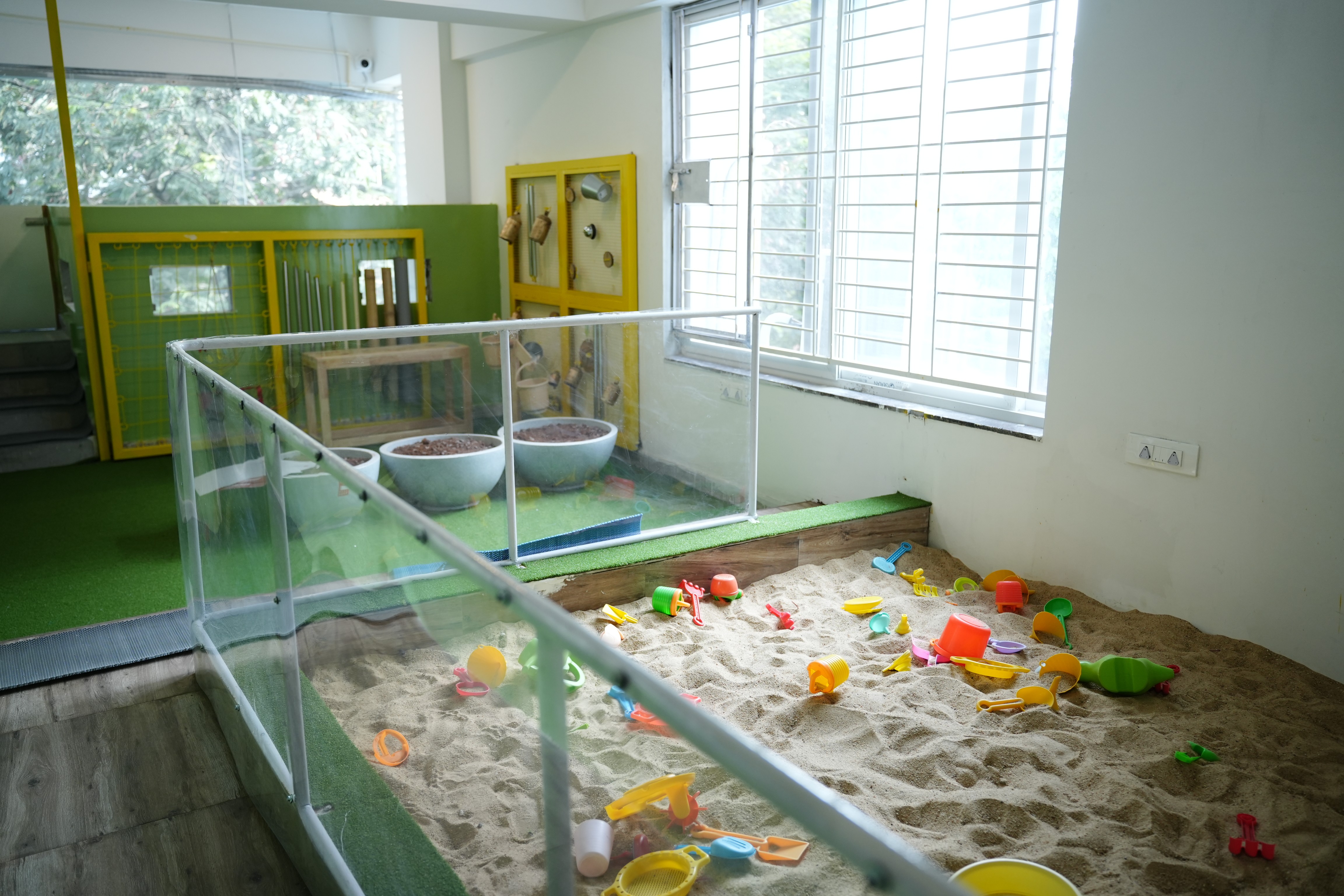 A sand and sensory play area.