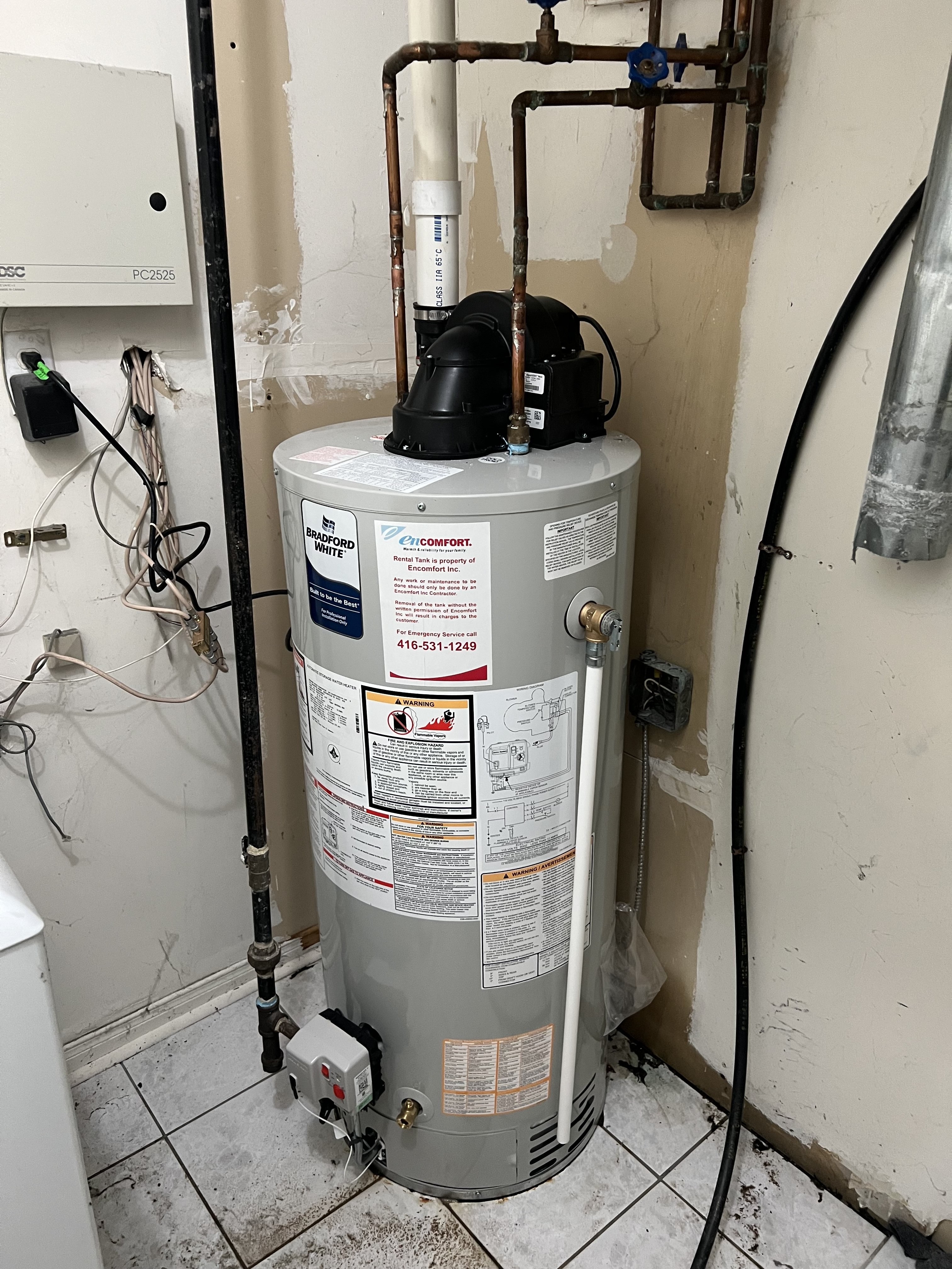Residential hot water tank installation servicing Toronto homeowners
