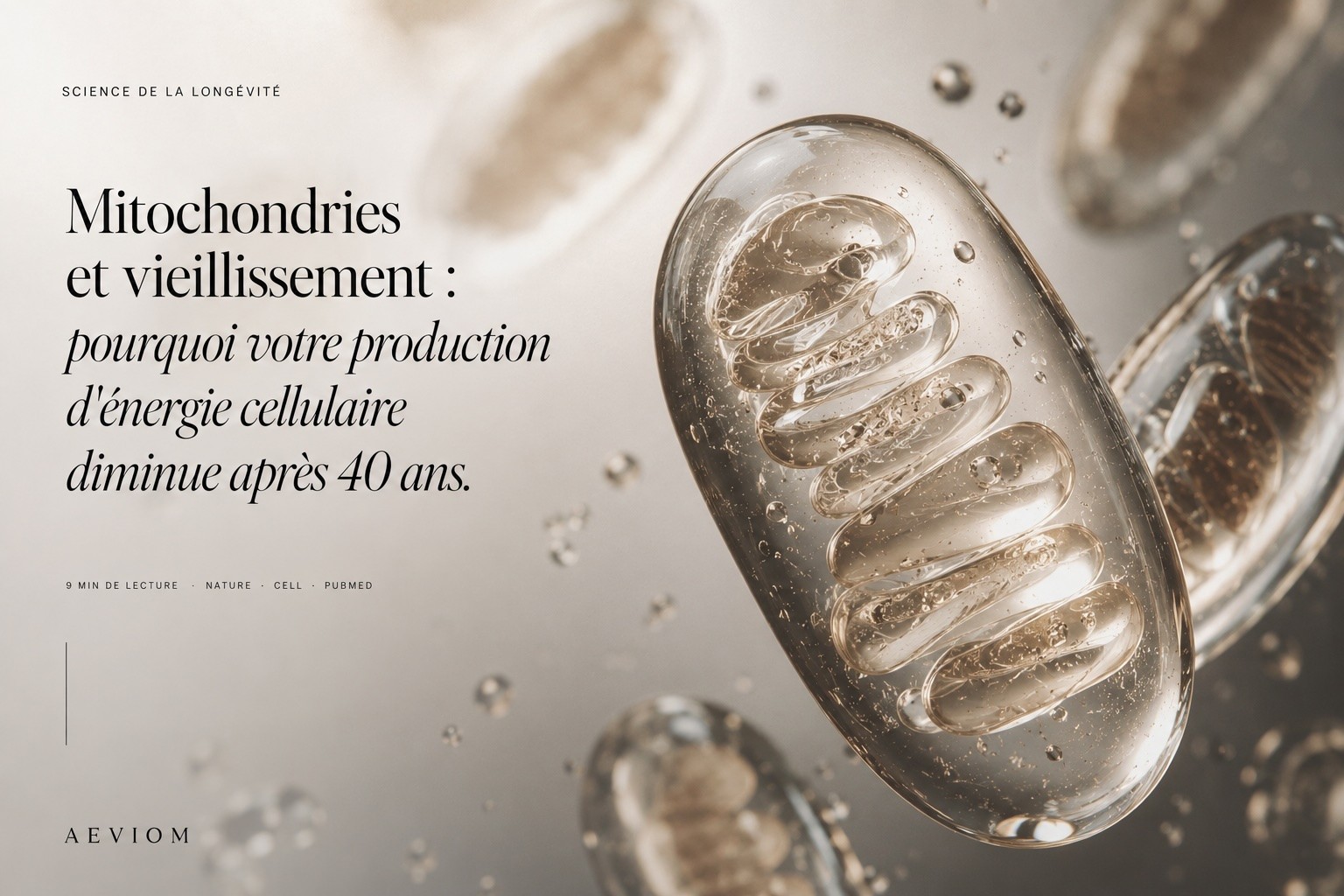 Mitochondries et vieillissement : pourquoi votre production d'énergie cellulaire diminue après 40 ans