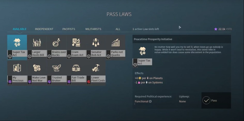 Endless Space 2 · its tooltip states, each with its own information hierarchy.