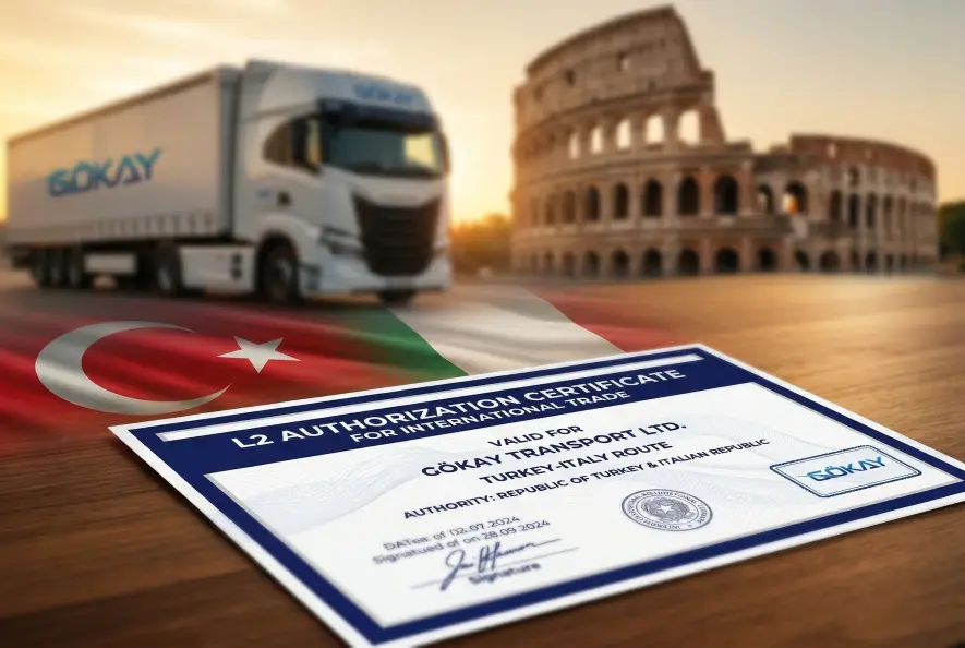 İtalya nakliye firmaları — Gökay Transport L2 yetki belgesi güvencesi