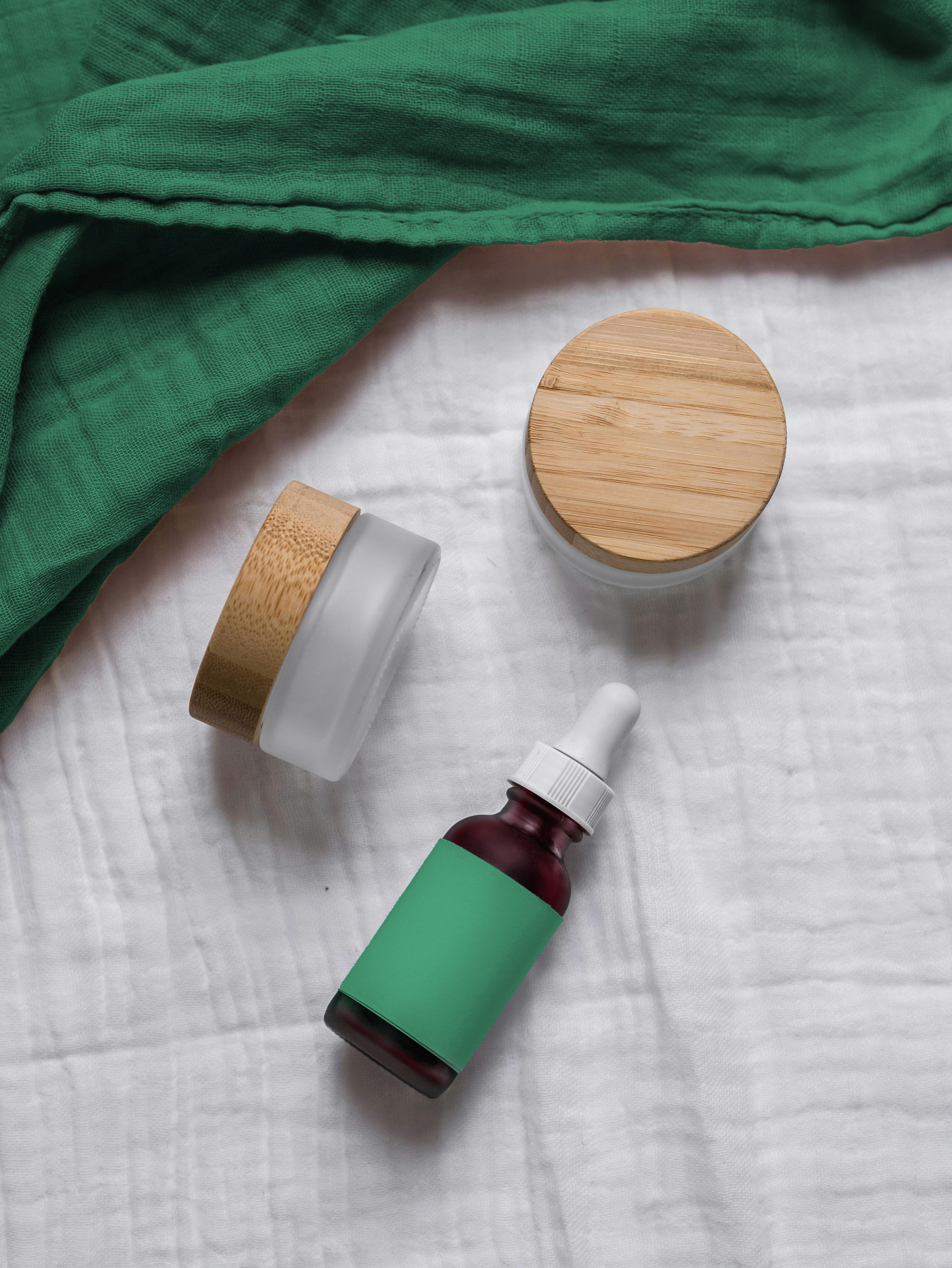 Close Up Photo of Jars and a Bottle in Tatvaved by Sherali Mehta branded colours