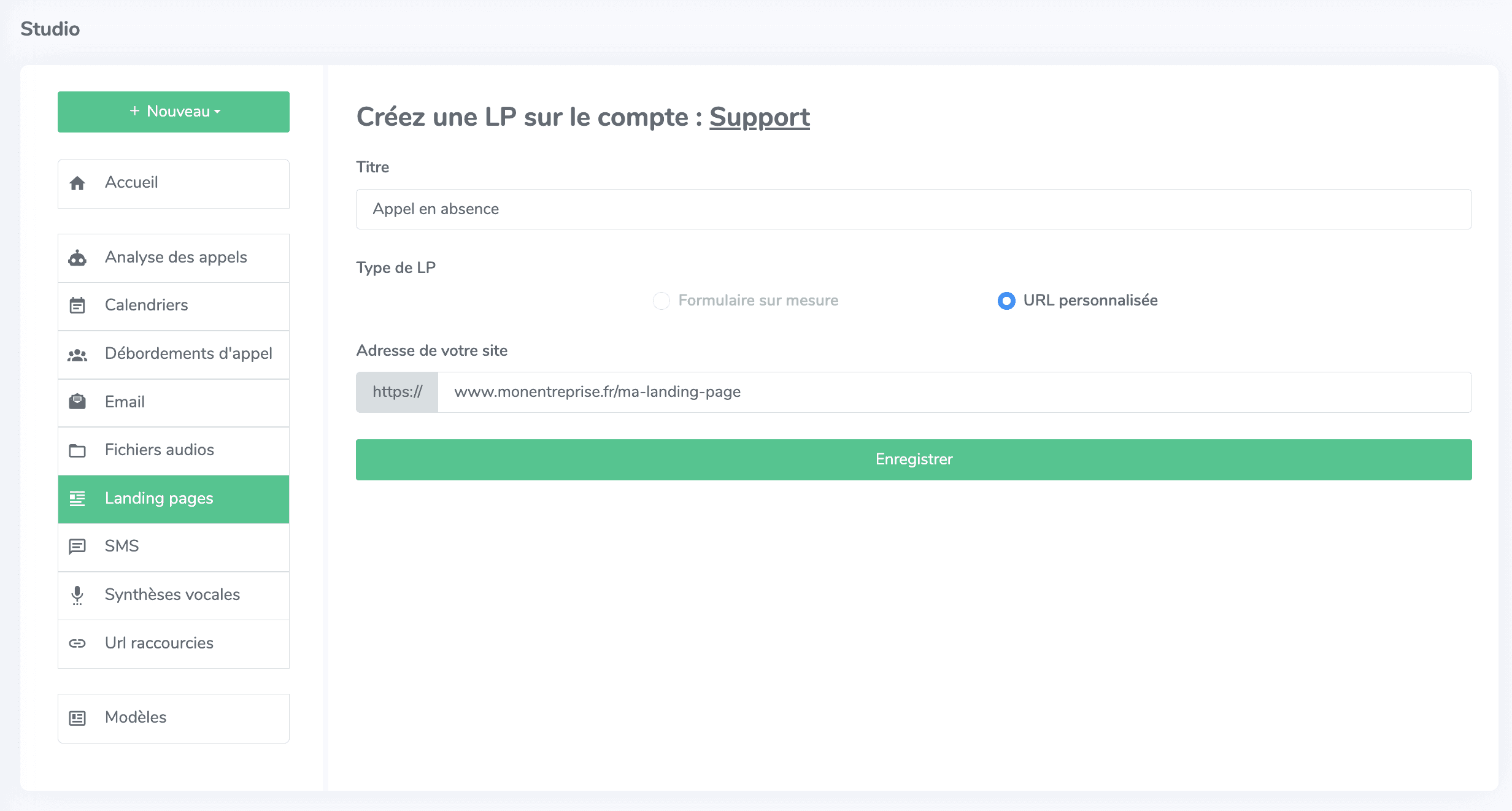 Options Landing Page Magnétis
