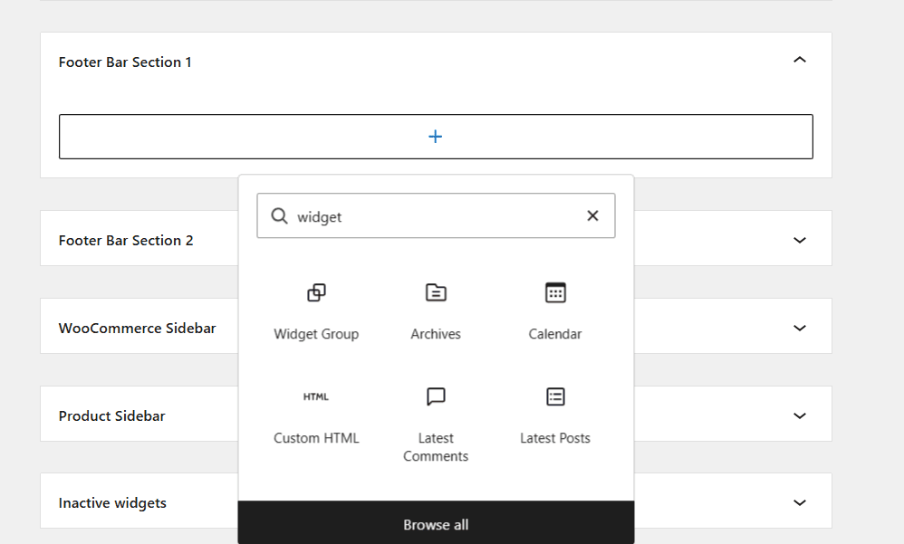 create widget