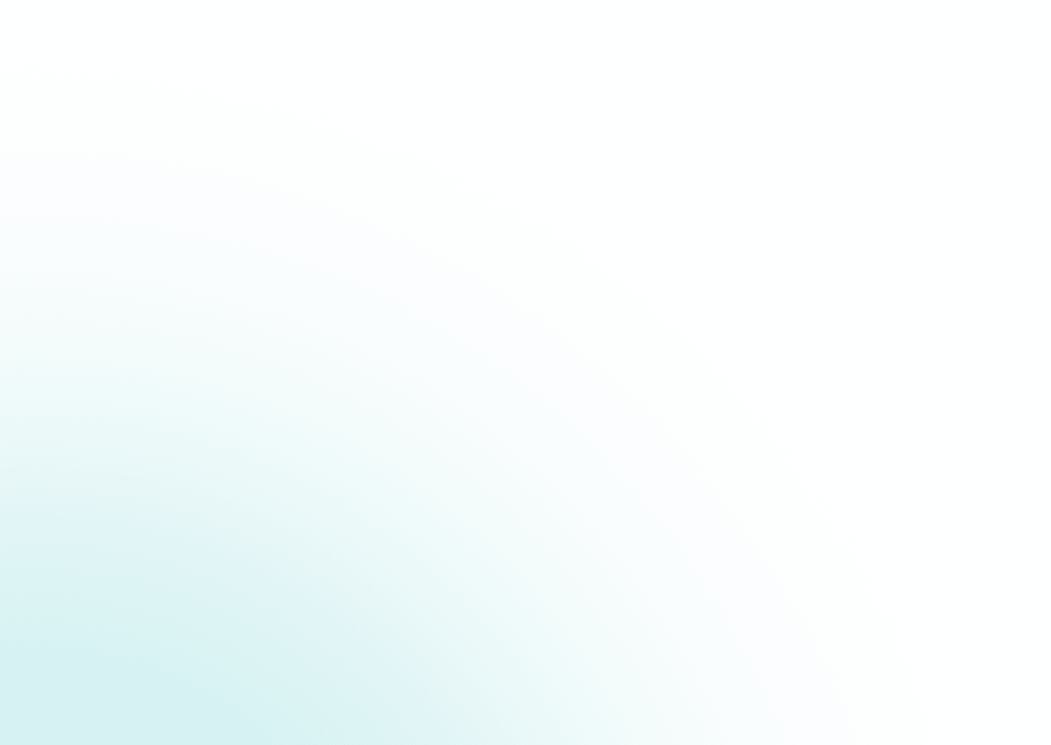 Blurred abstract gradient background in shades of light cyan and teal.