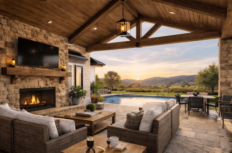 brown wooden framed yellow padded chair