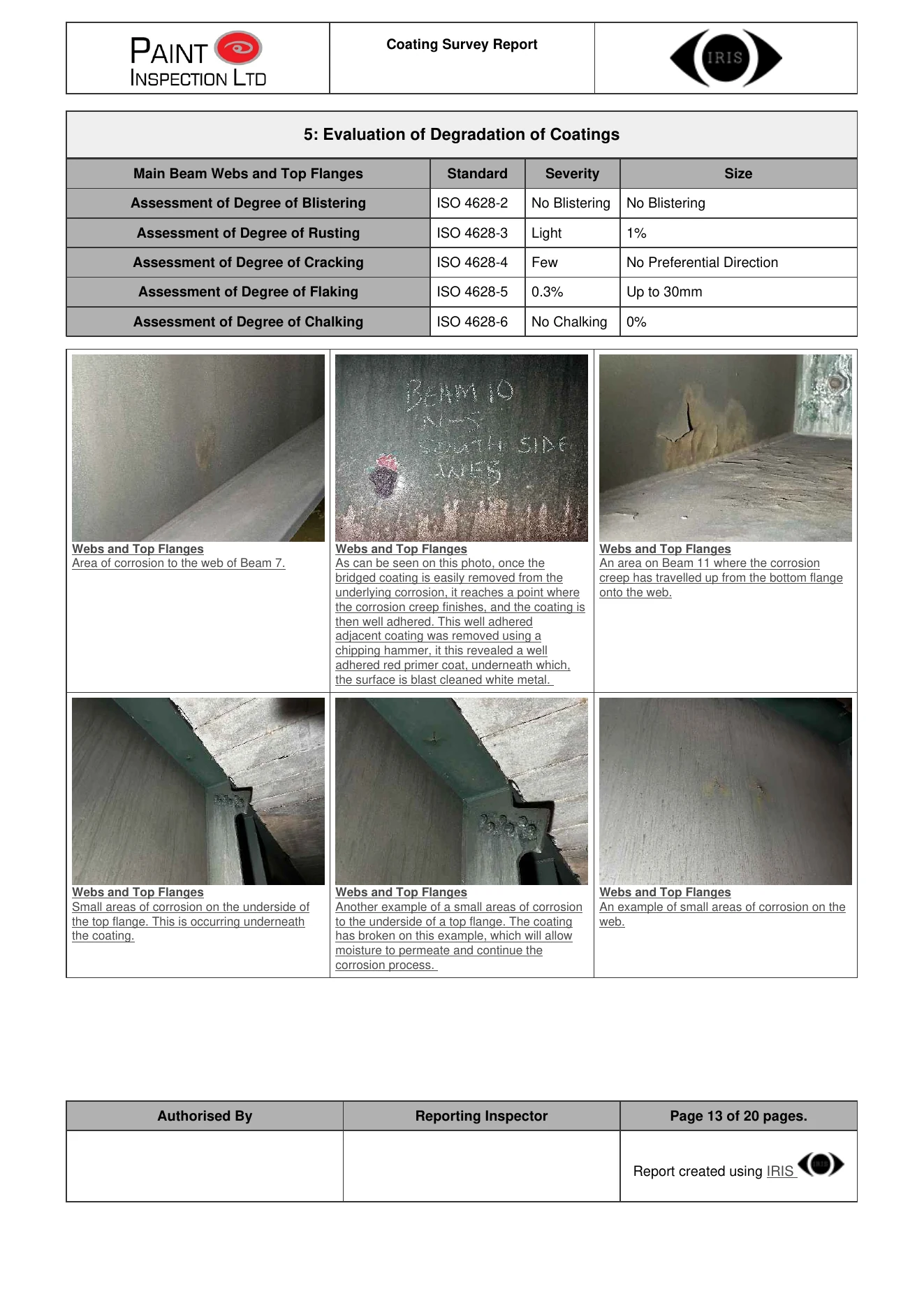 Example inspection report — page 13