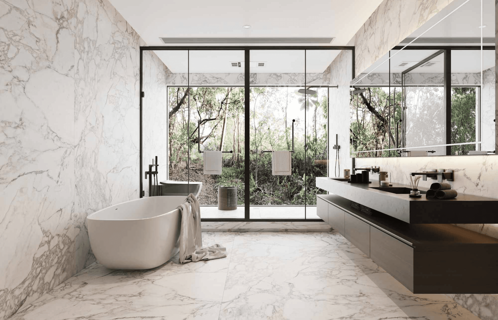 Modern ensuite renovation in Perth