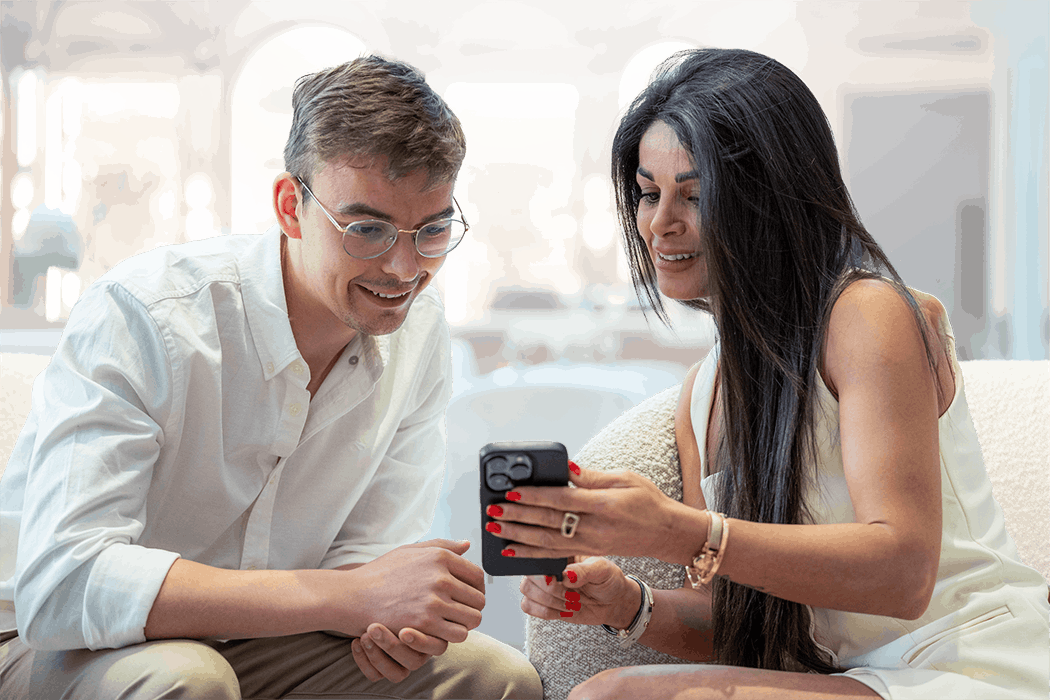 Kilian Leidenfrost mit Kunde