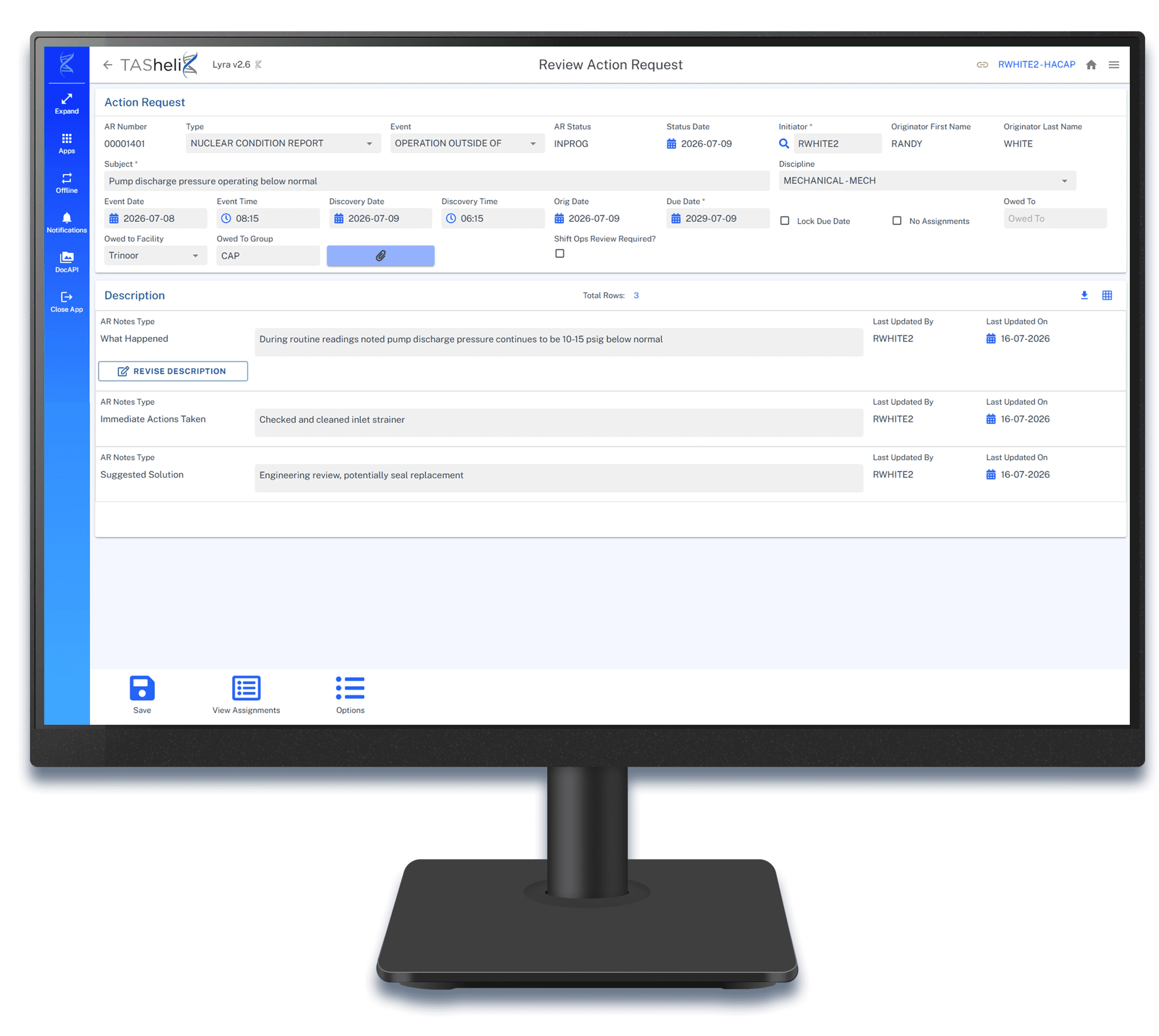 Corrective Action Program Desktop