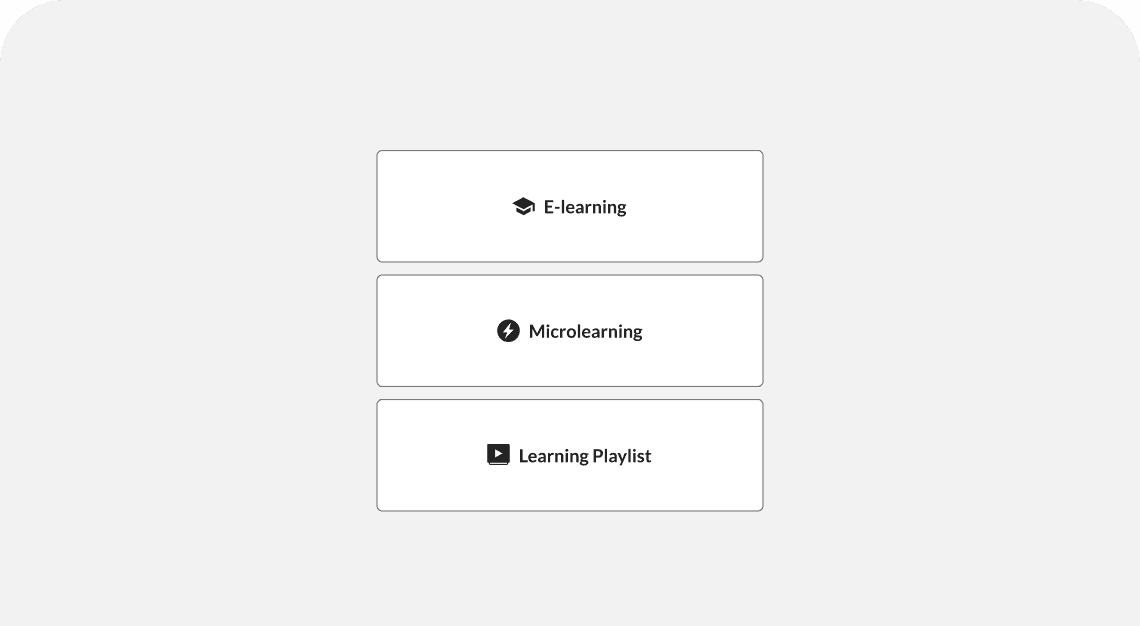 Verschillende leervormen: e-learning, microlearning, learning playlist