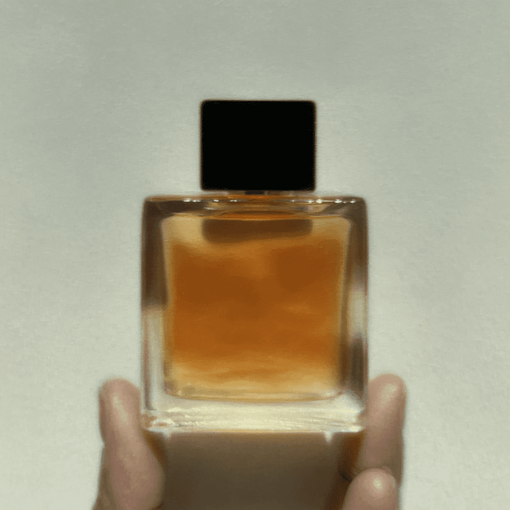 Amber beauty fragrance bottle