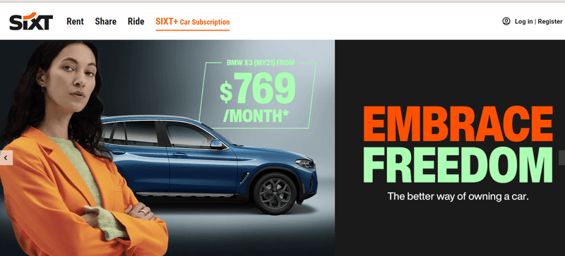 BMW&#x27;s Sixt+ car subscription