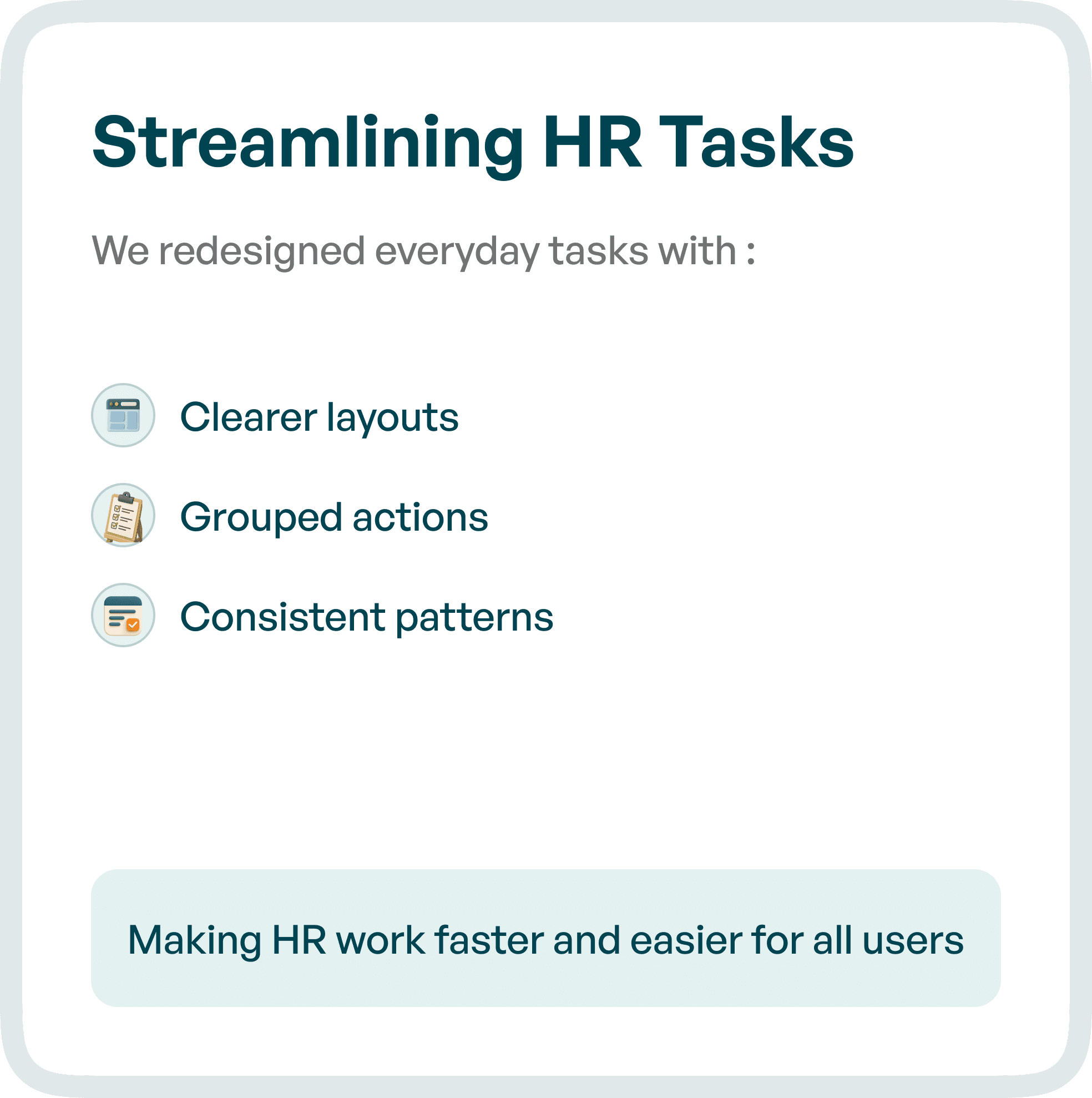 Streamlining HR Tasks card